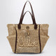 Chloé Sand/ Brown Iconic Raffia And Leather Bag