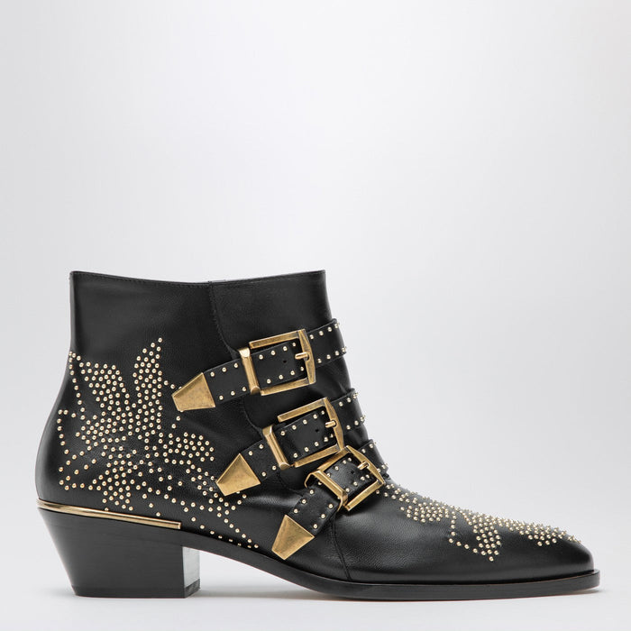 Chloé Susanna Ankle Boots In Black With Studs