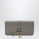 Chloé Grey Alphabet Flap Wallet In Grained Leather