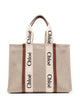 Chloé Beige Brown Linen Bag