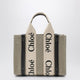 Chloé Woody Little Bag In Beige Canvas