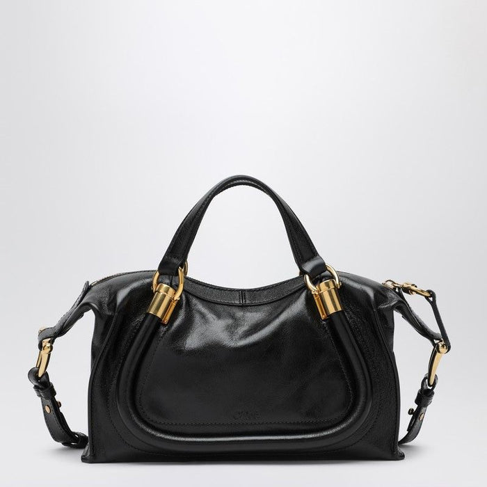 Chloé Black Leather Paraty 24 Handbag