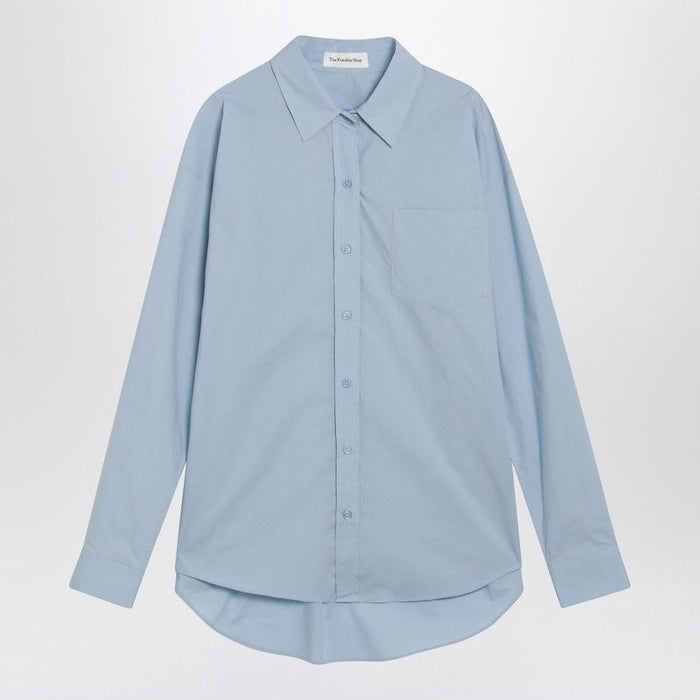 The Frankie Shop Light Blue Ornella Asymmetric Shirt