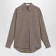 The Frankie Shop Taupe Ornella Asymmetric Shirt