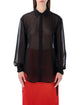 The Frankie Shop The Frankie Shop Black Sheer Chiffon Shirt