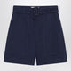 Weekend Max Mara Bermuda Blue In Cotton And Linen