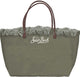 Mc2 Saint Barth Olive Green Leather Bag