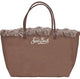 Mc2 Saint Barth Brown Suede Fringed Edge Bag
