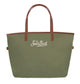Mc2 Saint Barth Olive Green Logo Embroidery Bag
