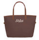 Mc2 Saint Barth Brown Embroidered Logo Zip Bag