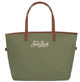 Mc2 Saint Barth Khaki Green Canvas Logo Bag
