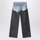 Acne Studios Trompeloeil Jeans In Blue/Pinstrike Pattern