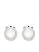 Tateossian Cufflinks Round Palladium White