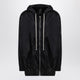 Rick Owens X Champion Lightweight Black Zip Jacket In Nylon