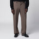 Pt Torino Taupe Wool-Blend Trousers