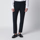 Pt Torino Navy Blue Wool-Blend Trousers