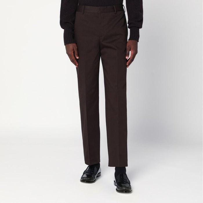 Pt01 Brown Cotton Trousers