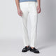 Pt01 White Slimfit Cottonblend Trousers