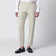 Pt Torino Beige Slim-Fit Cotton-Blend Trousers