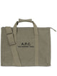 A.p.c. Khaki Cotton Gym Recuperation Handbag