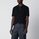 A.p.c. Black Cotton Knit Polo Shirt