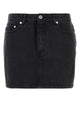 A.p.c. Black Denim Mini Skirt