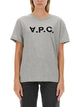 A.p.c. Melange Grey Cotton T-Shirt