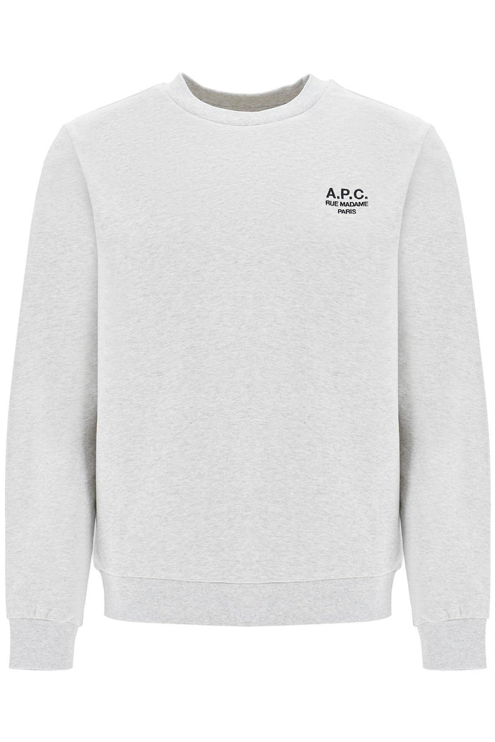 A.p.c. Melange Light Grey Stretch Cotton Sweatshirt