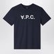 A.p.c. Blue Crewneck Tshirt With Logo
