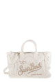 Mc2 Saint Barth White Cotton Bag With Embroidery And Broderie Anglaise Details