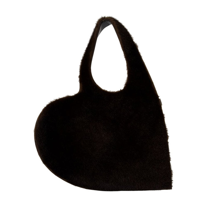 Coperni Faux Fur Heart Shoulder Bag