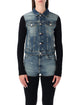 Coperni Hybrid Rib Knit And Denim Trompe-L’œil Jacket Coperni