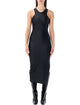 Coperni Coperni Black Fitted Racer Tank Dress