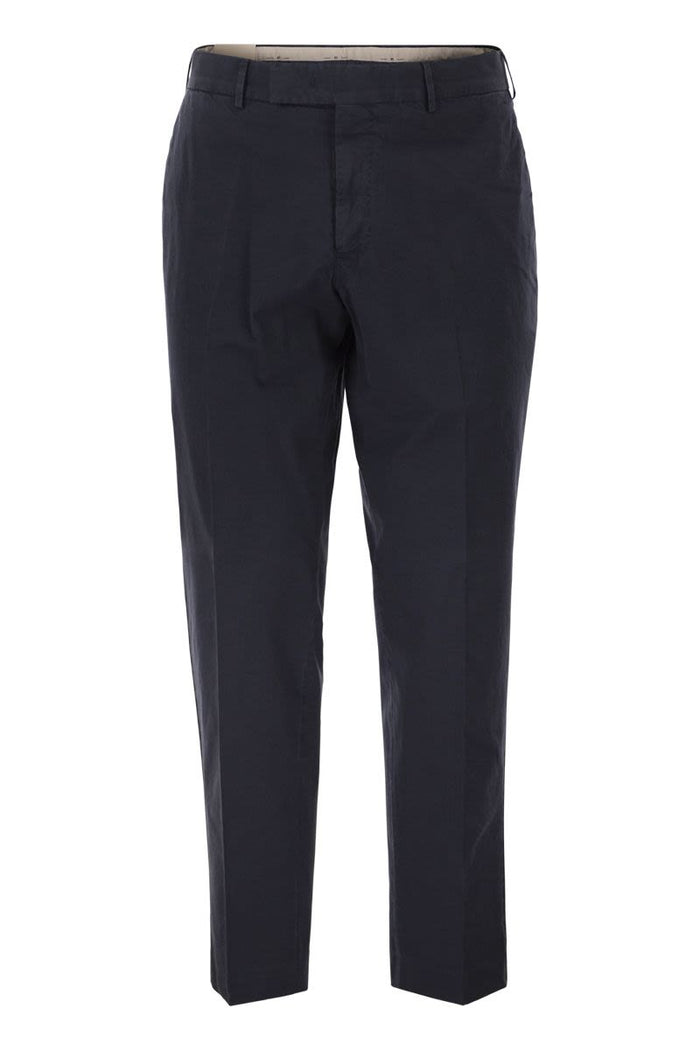 Pt Torino Stretch Cotton Tailored Trousers