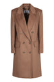 Max Mara Double-Breasted Coat In Camel