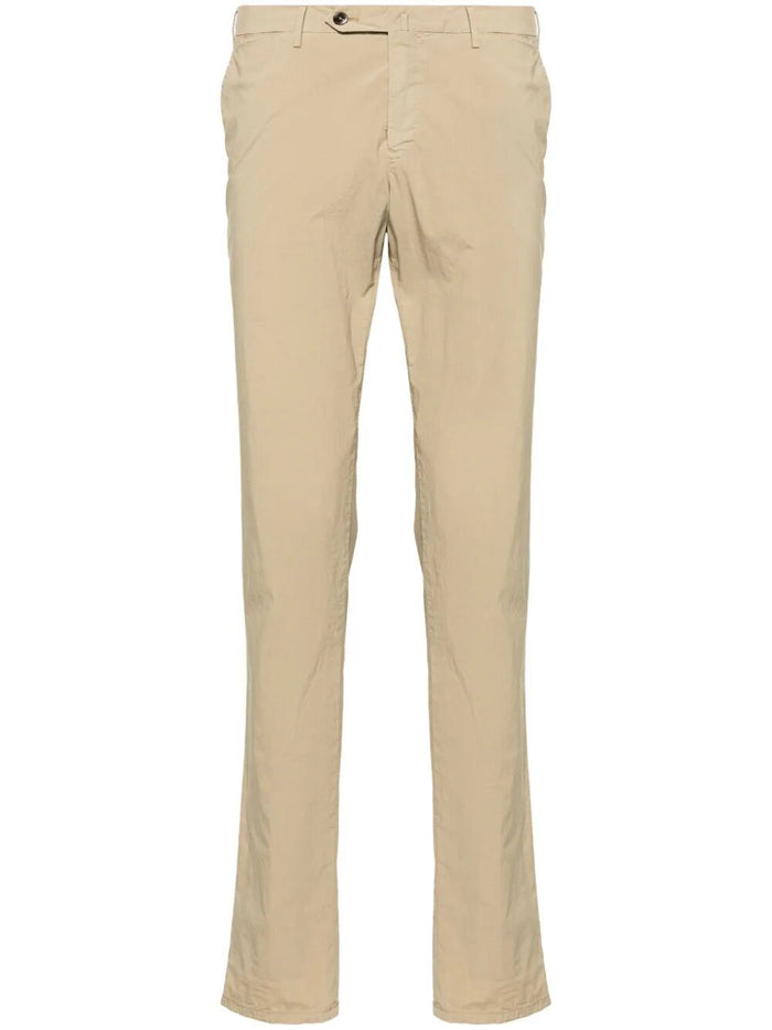 Pt01 Double Dye Stretch Light Popeline Slim Flat Front Pants