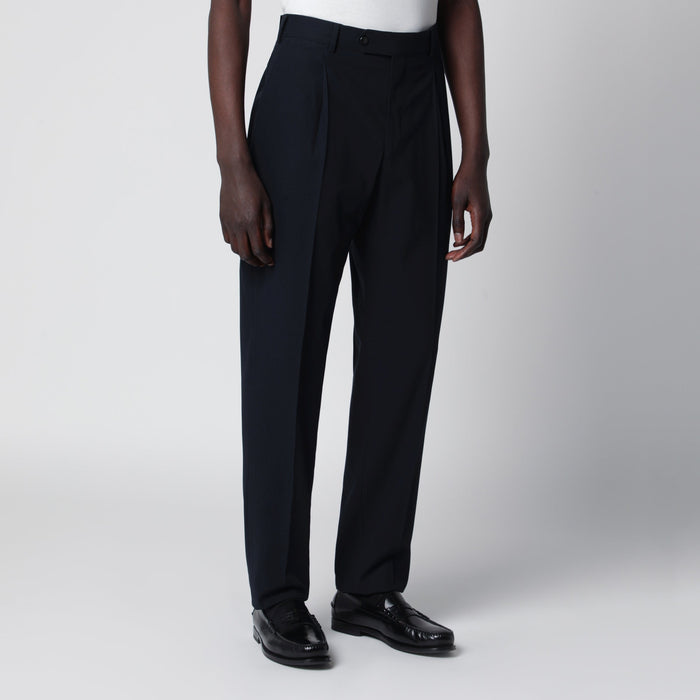 Pt Torino Blue Cotton Trousers