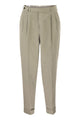 Pt Torino Carrot Trousers In Lyocell And Linen Blend