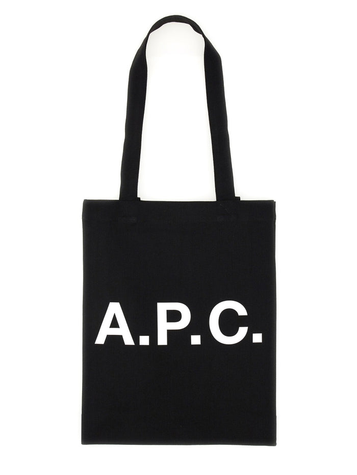 A.p.c. Black Canvas Lou Shopping Bag