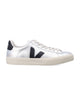 Veja Veja Campo Silver And Black Leather Sneakers