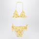 Mc2 Saint Barth Yellow/White Striped Bikini With Starfish