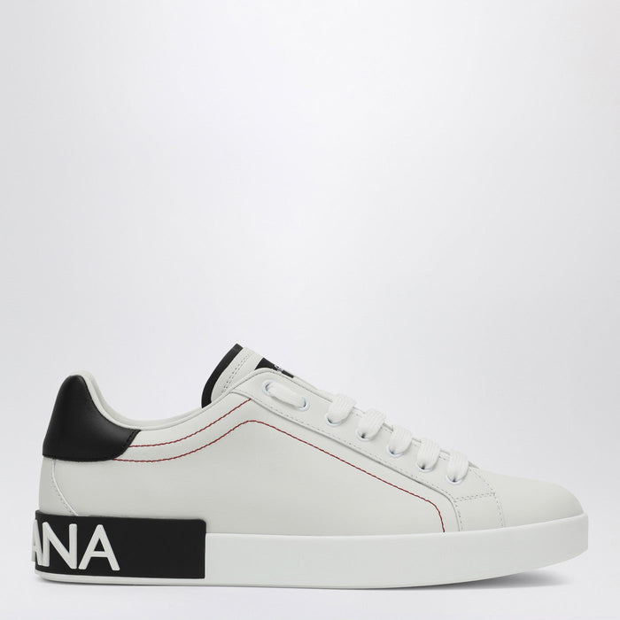 Dolce&Gabbana Portofino White/Black Leather Sneakers