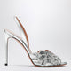 Aquazzura Ce Soir Silver Sandals In Nappa Leather