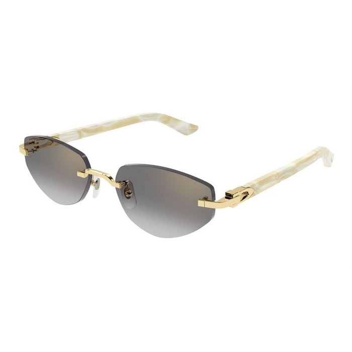Cartier Sunglasses Ct0580s 003 Gold Ivory Grey 56/18/145