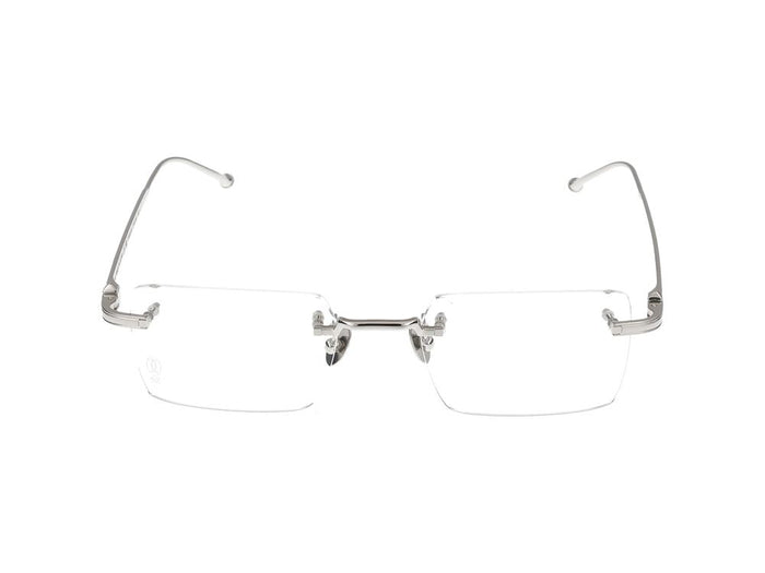 Cartier Eyeglasses Ct0619o 002 Silver Silver Transpa 52/20/145