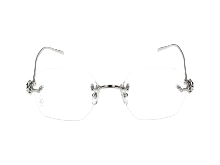 Cartier Eyeglasses Ct0646o 002 Silver Silver Transpa 54/19/135