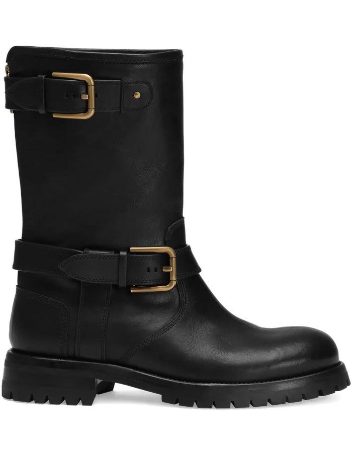 Dolce & Gabbana Knee-High Boots With Buckle Detail