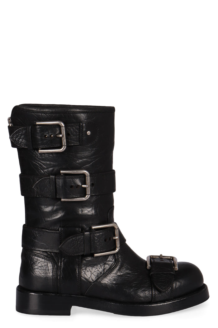 Dolce & Gabbana Black Leather Boots