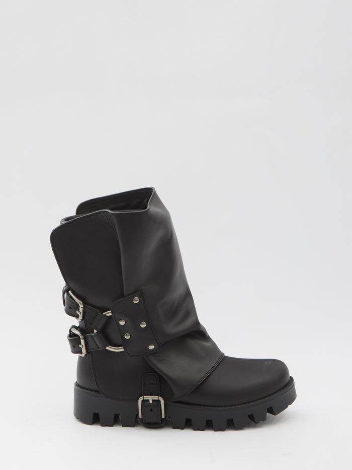 Dolce & Gabbana Rubber And Leather Boots