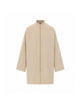 Fabiana Filippi Beige Coat With Frontal Zip Closure